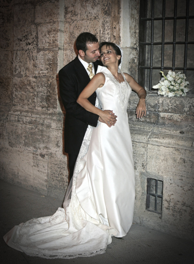 Andy Lucas y Ana Belén Espejo el día de su boda, en 2007