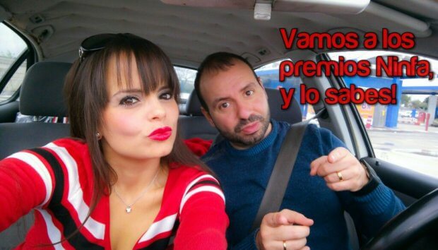 Ana Belén Espejo y Andy Lucas en el coche, de camino a los Premios Ninfa 2016