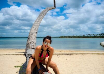 En la playa Nueva la Romana cerca del hotel Bahia Principe Grand La Romana en Republica Dominicana