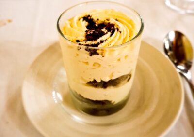 Tiramisú con soletas, cocoa y café expresso el restaurante Il Capriccio en Bahia Principe Grand La Romana en Republica Dominicana