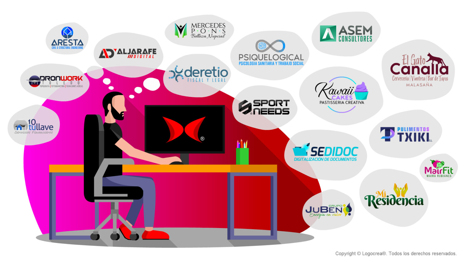 iseño de Logos. Ilustración de Logocrea®